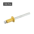 thumbnail image 3 of Unique Bargains Rivets Plats Ronds en Aluminium 4mm x 8mm, Ton Or, Lot de 100, 3 of 5