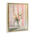thumbnail image 3 of Stupell Industries Pastel Flower Arrangement Stripes Gold Framed Floater Canvas Wall Art, design by Arlington Prints, 21 x 17, 3 of 9