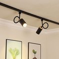 thumbnail image 4 of FSLiving H-type Tracking Light 10 Watts LED COB Warm White Light Spotlight Black Metal Flexible Gooseneck Modern Creative Design Pendant Light Fixture for Wall Painting Farmhouse Living Room - 1 Pack, 4 of 5