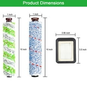 Replacement Parts for Bissell CrossWave Vacuum Cleaner, Roller Brushes Filters Kit, 4 Pack