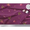 thumbnail image 2 of Soimoi Moss Georgette Fabric Leaves & Carnation Floral Decor Fabric Printed Yard 42 Inch Wide, 2 of 3