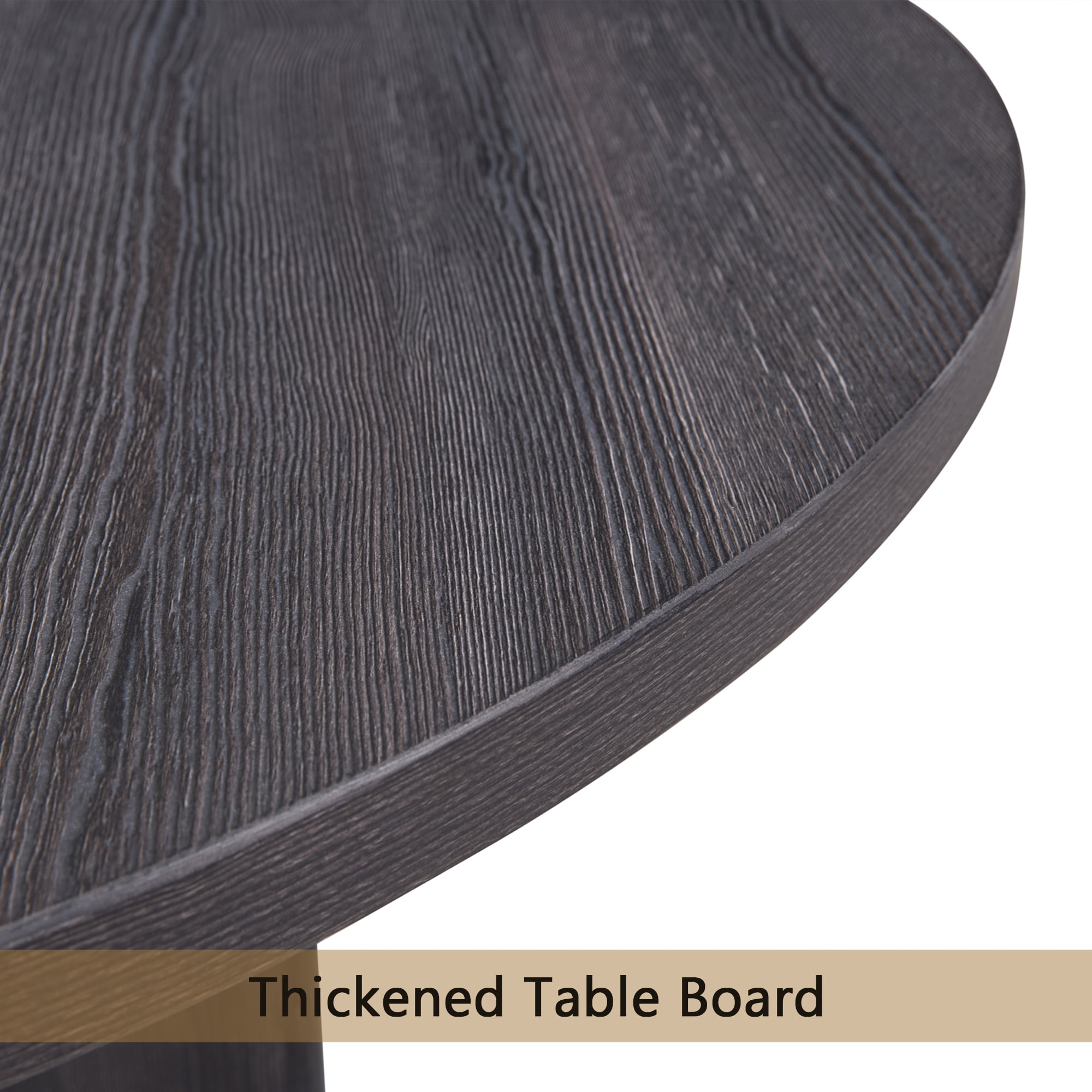 HOQBN Round Dining Table,47.3" Farmhouse Wooden Kitchen Table for 4 Persons,Circle Dining Table for Kitchen, Dining Room, Living Room,