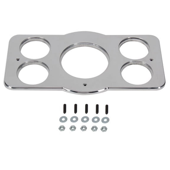 1936 Dodge Car 5 Gauge Dash Panel, Polished