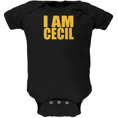 I Am Cecil Black Soft Baby One Piece