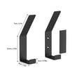 thumbnail image 2 of 6 Pack Coat Hooks 20lb Load Bearing Wall Hook For Hanging(Max) Coat Rack Wall Mount Double Hooks For Bag Towels Hats Keys Black Display Racks for Craft Shows Coffee Cup Hooks Cute Wall Hooks for, 2 of 3