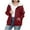 Red, variant on Hooded Jackets For Women Full-Zip Long Sleeve Cute Graphic Print Outwear Sherpa Lined Thermal Cardigan With Pockets (XL, Red)