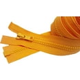 thumbnail image 1 of YKK #3 Molded Vislon Orange Yellow Lightweight Jacket Separating Zipper - Choose Your Length - Color: Orange Yellow #507 - Made in The United States (1 Zipper Per Pack), 1 of 1
