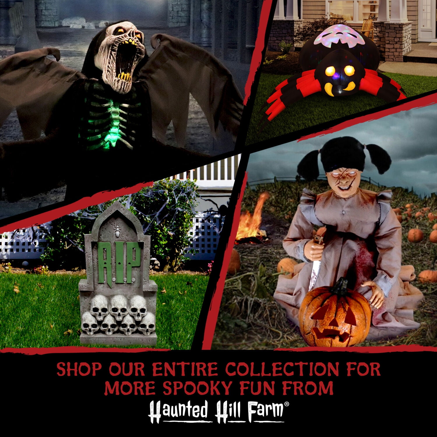 Haunted Hill Farm 6 ft Wide Prelit Inflatable Black Cat with Witch Hat, HIBCAT061-L