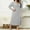 Gray, variant on Fashion SMihono Ribbed Knit Long Dress for Women Plus Size V Neck Long Sleeve Sleep Dress Ladies Sleepwear Soft Comfy Nightgowns Black XXXXXL
