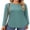 Green, variant on Womens Plus Size Long Sleeve Tops Crewneck Side Split Tunic Tops Basic Loose Fit Tee Tops