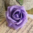 thumbnail image 3 of 50pcs Diameter 6cm Cheap PE Foam Rose Head beauty Wedding Valentine's Day Gift Wedding Bouquet Home Decoration Hand Flower Art purple 1pcs, 3 of 5