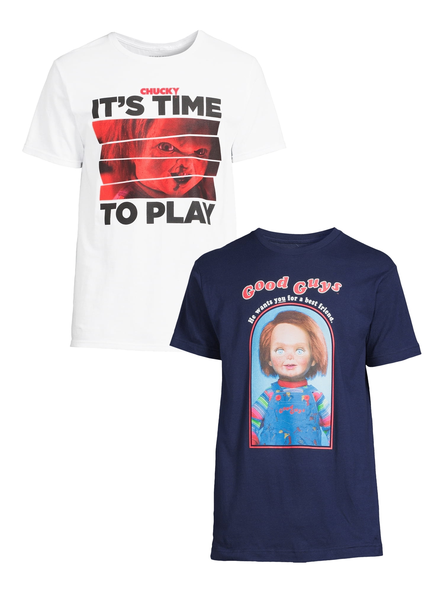 年末のプロモーション大特価! Chucky Men's S-3XL 2-Pack T-Shirts Graphic Men's Big & Clothing