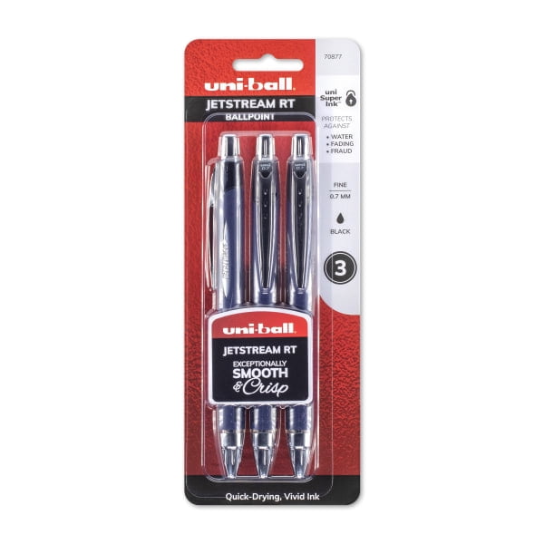 uniball® JetStream™ RT Retractable Ballpoint Pens, Fine Point, 0.7 mm