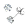 thumbnail image 2 of 1/2 Carat Diamond Stud Earrings in 14K White Gold, 2 of 4