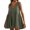 B_ Green, variant on SMihono Womens Summer Sleeveless Mini Dress Casual Loose V Neck Sundress Swing Flowy Beach Dress with Pocket Pleated Dresses Khaki XS