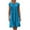 Blue, variant on Linen Dress for Women Pleated Summer Dresses Round Neck Short Sleeve Sundress Beach Vacation Casual Solid Color Knee Length Mini Dress,Sky Blue,XXL