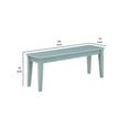 thumbnail image 5 of Benjara Bray 44" Modern Rectangular Dining Bench- Tapered Legs- Teal Blue, 5 of 8