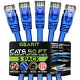 thumbnail image 2 of GearIT Cat 6 Ethernet Cable 50 ft (5-Pack) - Cat6 Patch Cable, Cat 6 Patch Cable, Cat6 Cable, Cat 6 Cable, Cat6 Ethernet Cable, Network Cable, Internet Cable - Black 50 Feet, 2 of 3