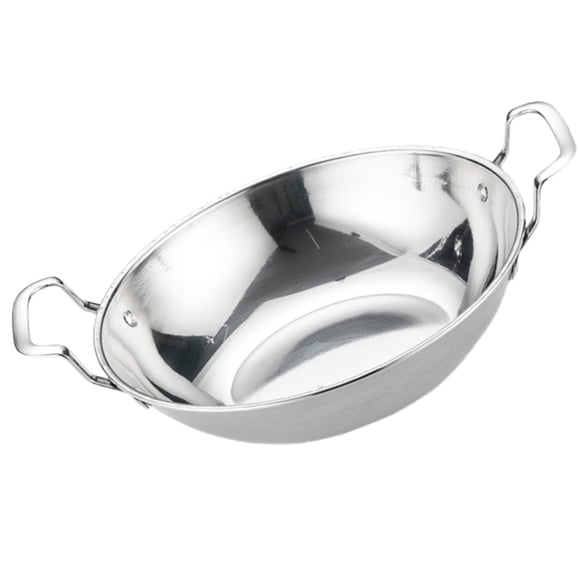 FUTUREORYY Sartén De Cocina Resistente Con Doble Asa Para Uso Diario En Hogar Color Plata Inoxidable