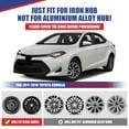 16" Set of 4 Hubcaps Wheel Rims Cover Fit 2009-2025 Toyota Corolla/2009-2014 Toyota Matrix/2023-2025 Toyota Corolla Hybrid Compatible with Steel Wheels Snap on Installation(16-inch,Lacquer)