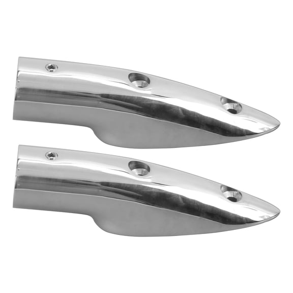 Riousery 2pcs 7/8 inch / 22mm Boat Handrail End 316 Stainless Steel Marine Hardware Rail Fitting