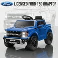 thumbnail image 3 of CASEMIOL 12V Ford F150 Raptor Kids Ride On Truck, Electric Car with Remote Control, Bluetooth Music, Suspension Wheels, Ride On Toys for Boys & Girls Ages 3-5, Gift for Kids, Blue, 3 of 8