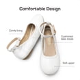 thumbnail image 3 of Zapatos de Vestir para Niña DREAM PAIRS Bailarinas Blancas Talla 6, 3 of 5