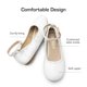 thumbnail image 3 of Zapatos de Vestir para Niña DREAM PAIRS Bailarinas Blancas Talla 6, 3 of 5