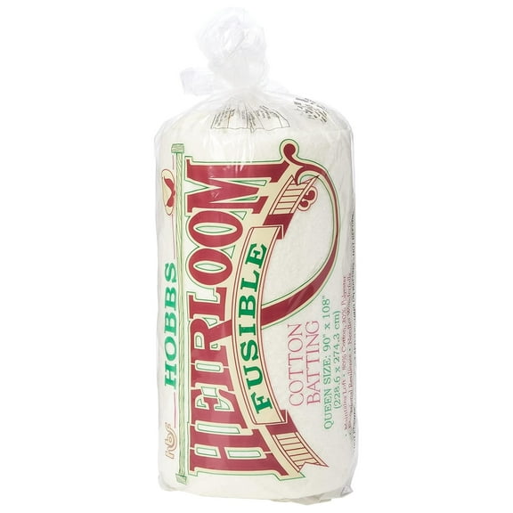 HF90 Batting Heirloom Premium Fusible Cotton Blend, 90" x 108" , White