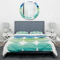 thumbnail image 2 of Designart 'Circle Abstract Blue Colorfields III' Geometric Duvet Cover Set, 2 of 4