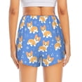 thumbnail image 2 of Lsque Kawaii Corgi Printed Women's Running Shorts with Liner Pockets,Elastic Quick Dry Workout Athletic Gym Yoga Shorts,Womens High Waist Shorts-Small, 2 of 9