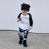 1Set Infant Toddler Baby Boy Long Sleeve Print T-shirt Tops+Pants Outfit Clothes