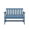 thumbnail image 5 of SERWALL Outdoor Bench for 2-Person, Weather-Resistant HDPE with Aluminum Reinforcement, Supports 660 lbs, Comfortable Seating for Patio, Garden, and Porch, Navy, 5 of 8