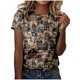 thumbnail image 2 of Fiudx Liquidación de Ofertas Flash Camisa de Pollo de Moda para Mujer Linda Granja Camisetas Mamá Causal Manga Corta Camisetas Tops Blusas, 2 of 4