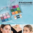 thumbnail image 2 of 18-Color Face Glitter, Body Glitter Hair Glitter for Glitter Makeup, 2 PCS Glitter Gel 6 Color Themes, Chunky Glitter for Kids Women, Halloween Rave Concert Face Paint, 2 of 7