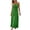 Green, variant on Women's Adjustable Spaghetti Strap Backless Maxi Dress, Loose Fit Solid Color Beach Sundress, Casual Summer Long Dress for Vacation & Daily Wear(Blue/S)