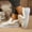 White, variant on YOUYEDIAN Moccasins Women Fall Winter Plush Lined Slip On Warm Casual Flats Round Toe Fashion Versatile Outdoor Shoes