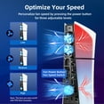 thumbnail image 5 of Cooling Fan Compatible with PS5, with LED Light, Adjustable Speed (3 Speeds Mode), USB 3.0 Port, Silent Enhanced Cooling Fan Compatible with PS5 Disc & Digital -Black, 5 of 11