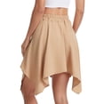 thumbnail image 7 of Airmenty Summer Skirts for Women Casual High Waist Skirt Flowy Beach Skirt Asymmetrical Skirt Elastic Waist with Tie S-2XL, 7 of 7