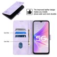 thumbnail image 3 of Compatible avec OnePlus Nord N300 Étui en Cuir PU Classique Embossé avec Porte-Cartes Coque Antichoc, 3 of 5