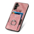 thumbnail image 6 of Compatible with Samsung Galaxy A16 5G/4G, Classic Card Slots 360 Rotating Finger Ring Kickstand PU Leather + TPU Frame Magnetic Closure Back Case Cover for Samsung Galaxy A16 5G/4G, Pink, 6 of 12