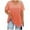 Orange, variant on Uaswgudfs Women's Plus Size Gradient V Neck T Shirts Summer Half Sleeve Tees Casual Loose Fit Cotton Tops