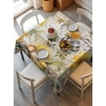 thumbnail image 2 of Sunflower Suqare Tablecloth - 54 x 54 Inch, Vintage Summer Bee Botanical Farmhouse Waterproof & StainResistant Tablecloth, Washable Oil-proof Table Cover for Dining/Party/Wedding/Camping/Buffet, 2 of 9
