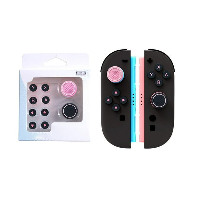 Silicone Joystick Caps for Switch 2 Joycon, Directional Colorful Button Covers Thin Design Button Stickers, Anti-Slip Keycaps and DIY Button Replacement Kit