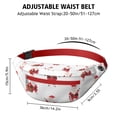 thumbnail image 3 of Fanny Pack White Christmas Santa Pattern Waist Pack Bag,Running Cross Bag,Waterproof Large Fanny Packs for Women Men for Travel Running Hiking Cycling, 3 of 6