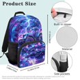 thumbnail image 7 of Uorisanigo Purple Truck Galaxy Kids Children School Backpack 17 inch, Durable Lightweight Daypack, Large Capacity Travel Rucksack for Kindergarten, Elementary and Sports, 7 of 7