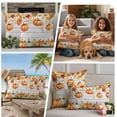 thumbnail image 5 of Orange Green Pumpkins Fall Outdoor Waterproof Pillow Covers, Thanksgiving Botanical Vintage Decorative Square Throw Pillowcase Sofa Cushion Sham for Patio/Couch/Chair, 20"x20" 2 Pack, 5 of 8