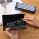 thumbnail image 5 of Caja de almacenamiento de gafas de sol de Cuero Likrtyny decoración de arte con pintura de diamantes DIY, 5 of 9