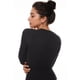 thumbnail image 4 of Camiseta INLYRIC de manga larga con cuello redondo para mujer, color negro, 4 of 6