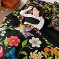 thumbnail image 4 of Castle Fairy Cartoon Butterflies Bird Bedding Comforter Set,Flowers Queen Bedding Sets, 4 of 8